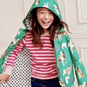 Mini Boden Hooded Dog Print Jacket Size 7/8